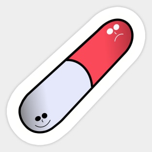 Happy & sad pill Sticker